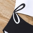 thumbnail image 5 of Zylarhe Girls Swimsuit Girls Hollow Out Monokini Swimsuit Racerback Tank Black White Contrast Toddler Kid Child Swimwear Black 10-11 Years, 5 of 9