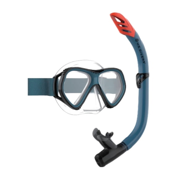 U.S. Divers Hokulea Adult Snorkel Combo (Black & Blue)