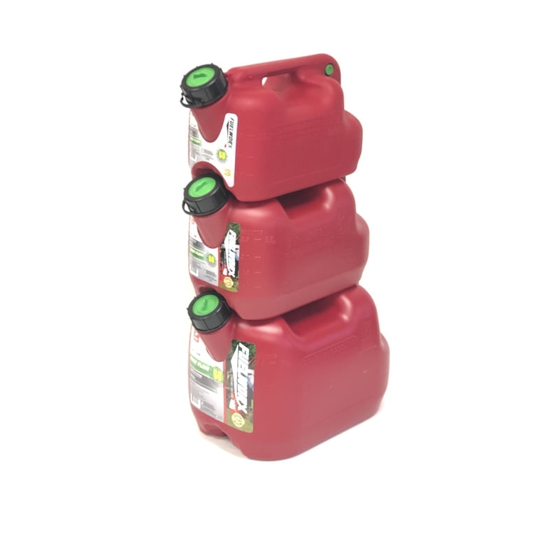 Fuelworx 5 Gallon Stackable Gas Can, CARB Compliant, High Fuel
