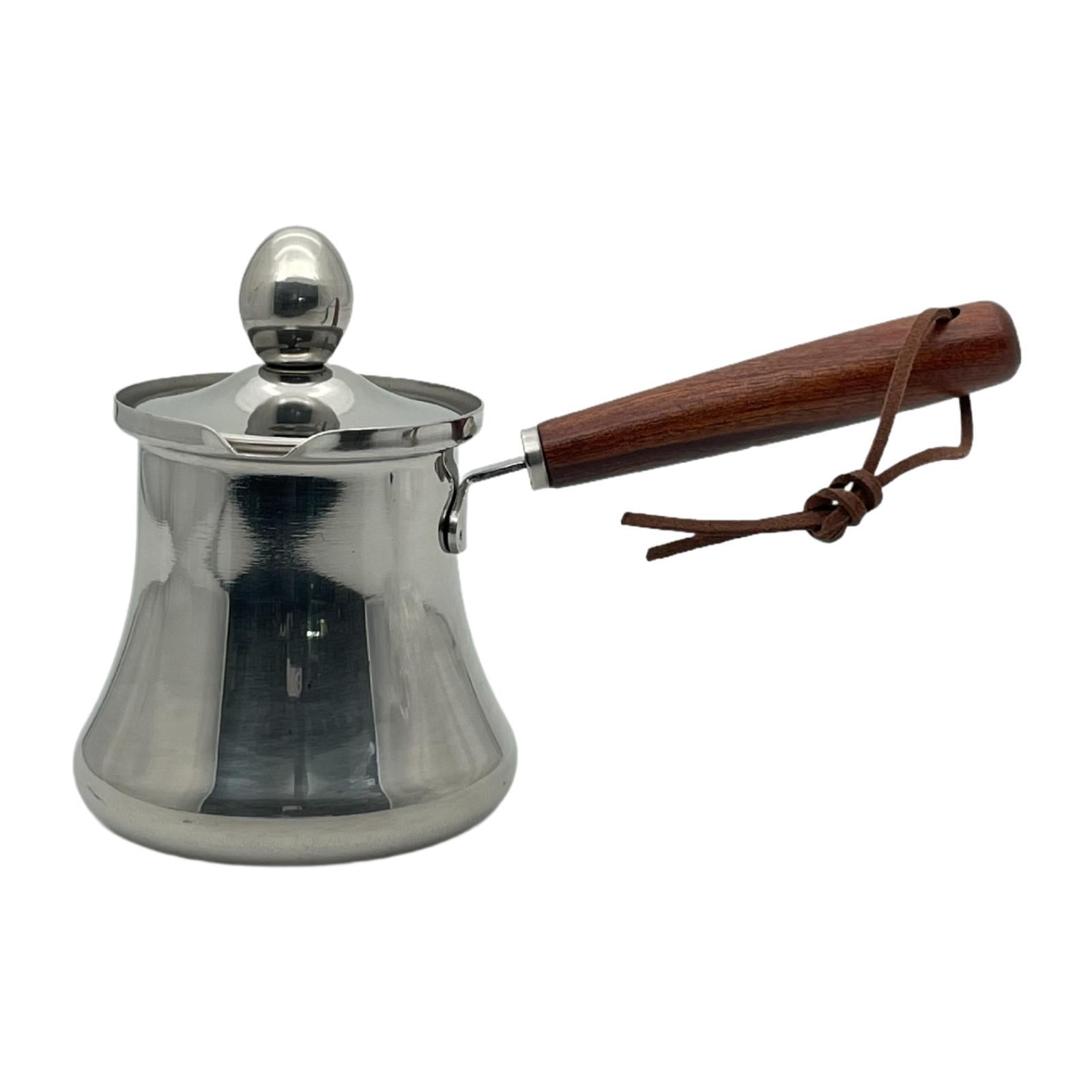 Turkish Coffee Pot Cezve Ibrik 200ml - Stainless Steel Greek Arabic Coffee Maker For Stove Top