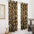 thumbnail image 3 of Brown Leopard Print 2 Panels Blackout Curtains for Bedroom Living Room Drapes Kitchen Room Window Blackout Curtain Grommet, 3 of 6