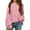 Pink, variant on Girl's Oversized Crewneck  Long Sleeve Fall Sweaters Kids BatwingSlouchy Chunky Pullover Jumper  5-14 Years