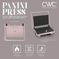 thumbnail image 5 of COOK WITH COLOR Panini Maker 2-Slice Panini Press Electric Grill, 760 Watts, Pink, 5 of 6