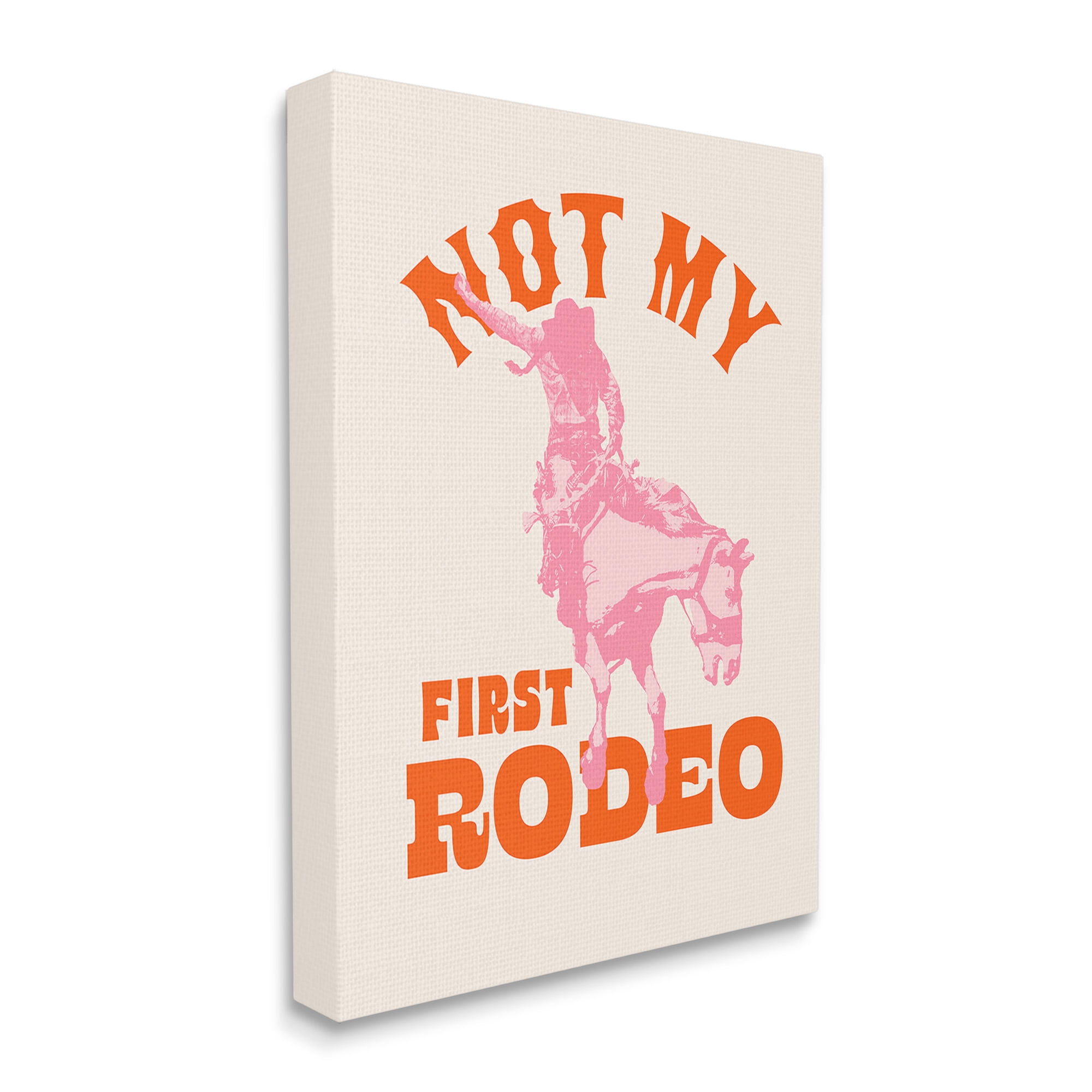 Stupell Industries Not My First Rodeo Phrase Animals & Insects Painting Gallery Wrapped Canvas Art Print Wall Art, 36 x 48