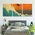 thumbnail image 5 of Shadudu Birds Canvas Wall Art Triptych Set Abstract Living Room Bedroom Decor 12"x16"x3pcs, 5 of 6