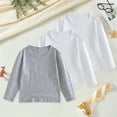 thumbnail image 2 of Yindaity Kids Boys Long Sleeve Crewneck T-Shirts Tee Tops Under Shirts for Boys(Grey,8-10 Years), 2 of 9