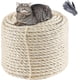 thumbnail image 1 of Cuerda De Sisal Natural De 8 Mm X 60 M, Cuerda Vieja De Repuesto Blanca Natural para Gatos con Un Par De Guantes Protectores para Gatos, Rascador, Árbol para Gatos, Maceta, 1 of 5