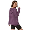 thumbnail image 3 of Rosvigor Womens Oversized Hoodies Lightweight Color Block Sweatshirts for Women Casual Hooded Shirts, 3 of 7