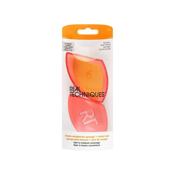 Éponge De Teint Miracle + Étui De Voyage Real Techniques 2 pc