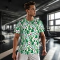 thumbnail image 3 of Wukai Cactus Plants Print Men's Short-Sleeved Mesh T-Shirt,Quick-Dry Short Sleeve Workout T-Shirt-4X-Large, 3 of 8
