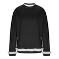 thumbnail image 3 of RKSTN Fleece Sweatshirts for Men Oversized Crewneck Pullover Hoodless Sweatshirt Top Mens Casual Solid Round Neck Loose Fits Comfy Long Sleeve Sweatshirt with Pockets Fall Winter Clothes, 3 of 7