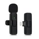 thumbnail image 1 of Micrófono inalámbrico Bluetooth para teléfono móvil, mini micrófono para grabar videos, YouTubeStreaming/Vlog, reducción de ruido (iOS con 1 micrófono), 1 of 4