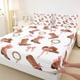 thumbnail image 3 of Feelyou Kawaii Cowgirl Boot Full Size Sheets, Princess Bowknot Bed Sheets, 4pcs, 3 of 7