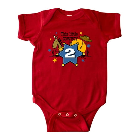 

Inktastic Little Cowboy 2nd Birthday Gift Baby Boy Bodysuit