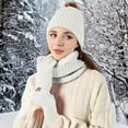thumbnail image 4 of Winter Beanie Hat Scarf Gloves Set for Women – Stylish Cozy Thermal Cold Weather Accessories for Outdoor Activities, Travel, and Holiday Gifting – 3 Piece Pack, 4 of 5