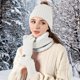thumbnail image 5 of Xihbxyly Conjunto de Gorro, Bufanda y Guantes de Invierno, Gorro Acrílico Acogedor, Guantes para Pantalla Táctil, Elegante Bufanda Larga, Protección Contra El Frío, Deportes Al Aire Libre, Regalo de, 5 of 6