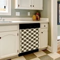 thumbnail image 3 of Brown gingham patterned background Dishwasher Magnet Cover Decorative Sticker for Home Cabinet Kitchen 23" x26", 3 of 5