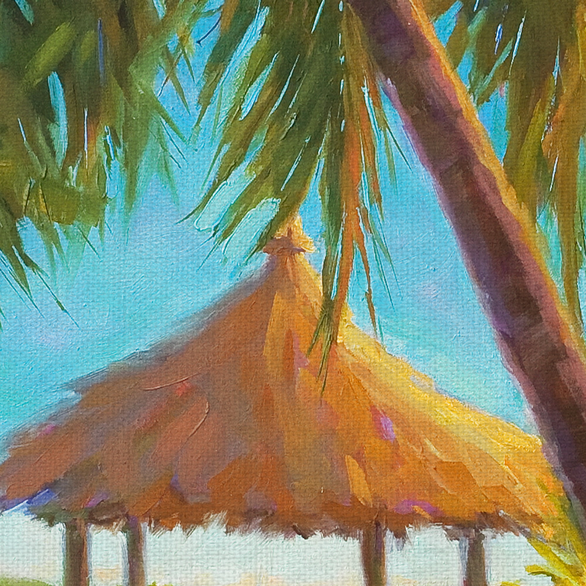 Masterpiece Art Gallery A Day In Island Paradise Bright By Kathleen Denis Canvas Art Print 30" x 40"