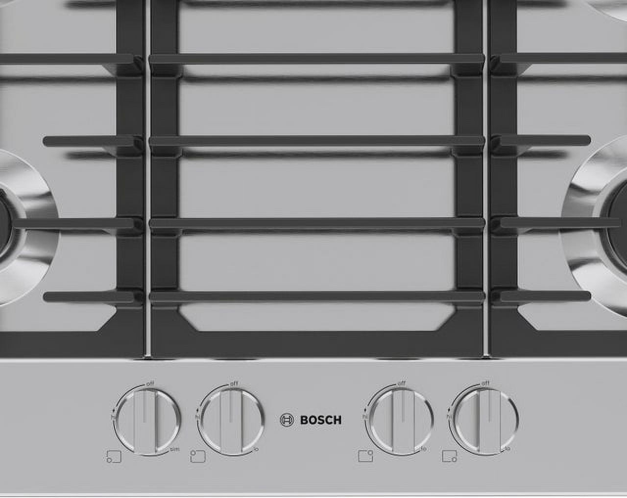 Bosch 300 Series 30" Gas Cooktop 4 Burner Stainless Steel NGM3051UC