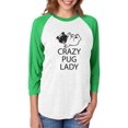 thumbnail image 1 of Tstars Womens Dog Lover Shirt Gift for Dog Owner Crazy Pug Lady Funny Humor Animal Lovers Shirt Pet Gifts for Her 3-4 Women Sleeve Baseball Jersey Shirt, 1 of 4