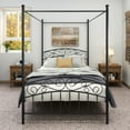 thumbnail image 4 of Tcbosik Canopy Bed Frame Full Size Vintage Bed, Black, 4 of 4