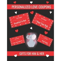Personalized Love Coupons: Gifts For Him And Her: Lovers Treat With These 36 Colour Personalized Love Coupons! (Valentines Day Special) (Paperback)