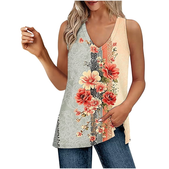 Cilsoka Womens Summer Tank Tops Sleeveless T Shirt Casual Loose Fit Tunic Blouses, Fashion Tops for Women 2026