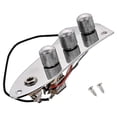 thumbnail image 1 of Prewired Control Plate for Jazz Bass Guitar Loaded J Bass Control Board with Wiring Harness Push Pull Potentiometers, 1 of 5