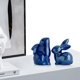 thumbnail image 3 of Figura Conejo Adorno Cerámica 2pcs Pascua Nórdico (profundo) Azul, 3 of 9