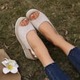thumbnail image 4 of Mostsola Platform Espadrilles for Women Sandals Open Toe Slippers Casual Slingback Heels, 4 of 8