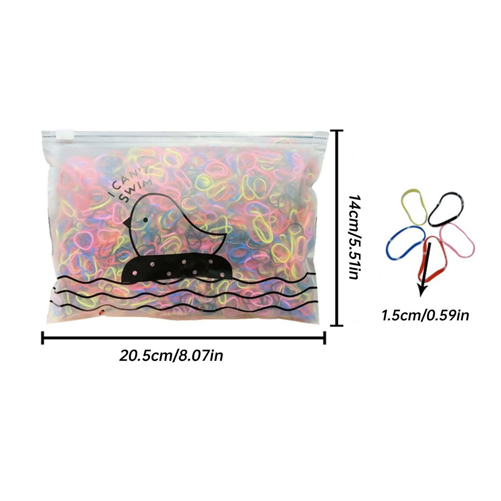 Elastic Hair Bands for Baby Girls Couples Rings Skin Tight Scrunchies Kids Hair Bobbles Couples Ponytail Holders for Toddler Girls Large Hair Ties for Curly Hair Small Clear Rubber Bands Teeth Hair