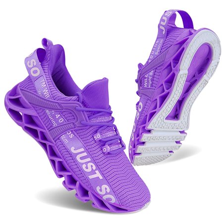 

WONESION Just so so Womens Running Shoes Breathable Gym Shoes Athletic Walking Sneakers Purple Size 7
