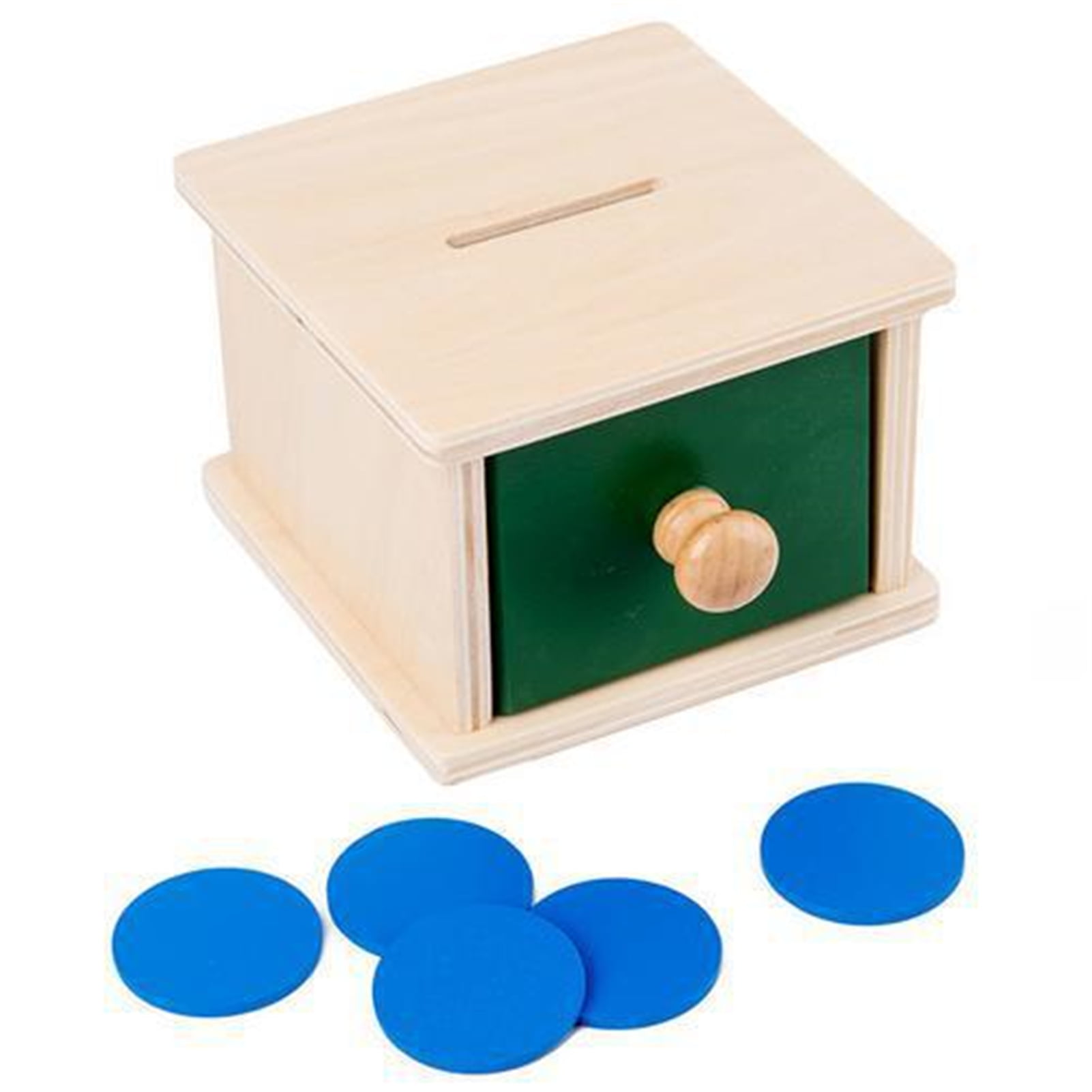 Little Coin Box & Cheese Maze 2 Set Wooden Montessori Practical Material 