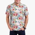 thumbnail image 2 of Salouo Rose Flowers for Men's Short Sleeve Polo Shirts,Polo Shirts for Men Performance Short Sleeve Golf Shirt Athletic Casual Collared T-Shirt-Large, 2 of 8