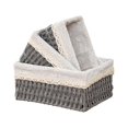 thumbnail image 2 of Advancent Cestas de almacenamiento apilables en color natural para habitaciones limpias y ordenadas Cestas de almacenamiento tejidas de gran Almacenamiento y organización del hogar gris, 2 of 6