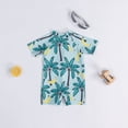 thumbnail image 3 of Gerichy Boys Swim Set, 2T 3T 4T 5T Swimsuit Boys Boys Swimsuit Comfortable Breathable Fashion Beach Coconut Tree Print Boys Swimsuit, 3 of 5