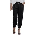 thumbnail image 1 of WEAIXIMIUNG Yoga Pants Plus Size Women Women High Waisted Wide Leg Pants Fashion Drawstring Elastic Trousers Comfy Straight Leg Long Pants with Pockets, 1 of 5
