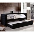 thumbnail image 4 of Furniture of America Myah Fabric Nailhead Daybed with Trundle, Black, 4 of 7