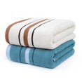 thumbnail image 1 of Toallas de Baño 2 Pack Algodón Altamente Absorbentes Juego de Toallas Ultra Suaves de Secado Rápido(Azul+Blanco), 1 of 7