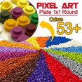 thumbnail image 2 of Round Plate 1x1 Building Block Parts Brick Mosaic Maker Toys Pixel Art Remix Painting 53+ Colors Compatible 4073/6141 930pcs/Lot Light Aqua, 2 of 6