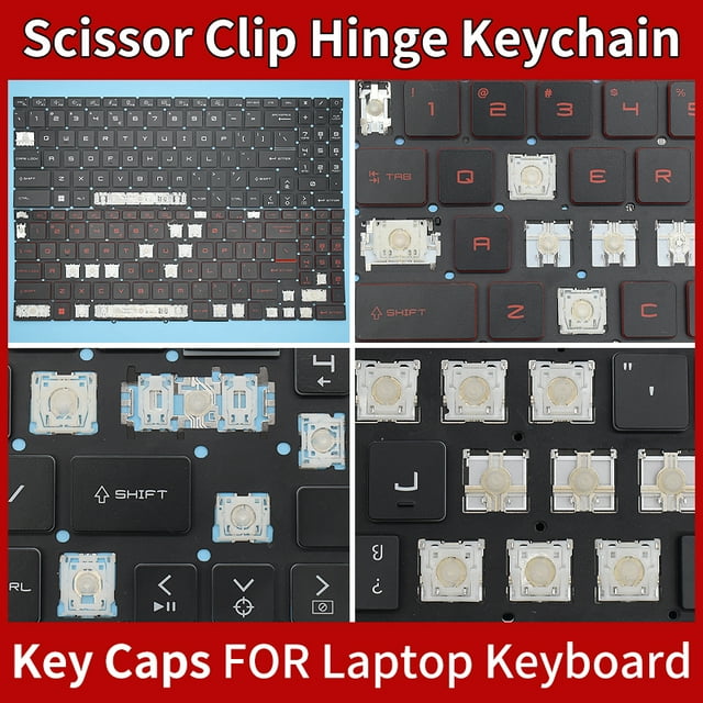Replacement Keycap Key Hinge For MSI Katana GF66 GF76 11SC 11UC 11UD 11UE 11UG 12UC 12UD 12UE 12UG Laptop Keyboard KEY & Clips 1 Keycap and Hinge