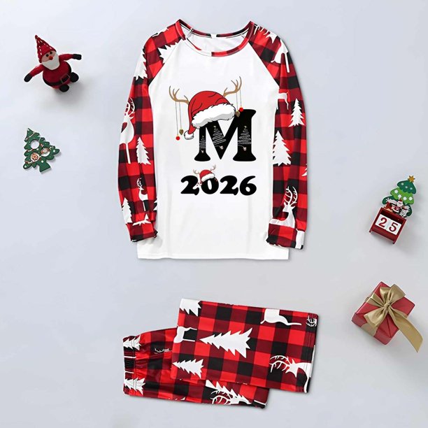 WILLBEST Pijamas Navideñas a Juego Para Toda la Familia, Pijamas Para Bebé Con Temática Navideña, Ropa de Estar Cómoda en Casa, Conjunto Estampado