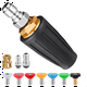 thumbnail image 1 of Juego de Puntas para Hidrolavadora de 4000 PSI: Hidrolavadora con Boquilla Turbo Eficiente con Conexión Rápida de 1/4 Pulgada y 3/8 Pulgada, 7 Boquillas, 1 of 5