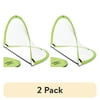 (2 pack) Umbro Pop-up 6 ft Soccer Goal Net, Portable, Green, Zipper Carrying Bag