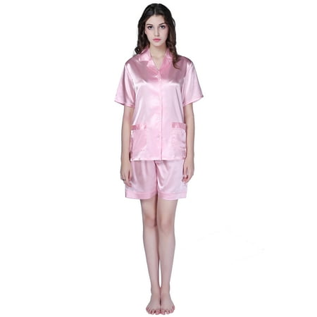

Richie House Women s Satin Sleepwear Set with Shorts RHW2739