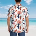 thumbnail image 6 of Daiia Koi Fish And Corals Hawaiian Shirt for Men Gentle Cotton Regular Short Sleeve Casual-Large, 6 of 9