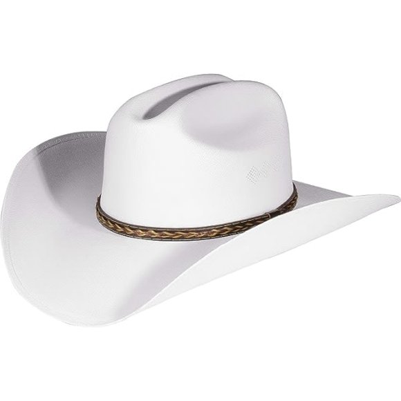 Cowboy Hat Stetson Style Summer Western Riding Wide Brim Cap Blue