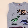 thumbnail image 5 of UAYOTSE Toddler Boys Baby Kids Girls Summer Dinosaur Vest+Shorts Outfit Set Clothes,Sizes 12-18 Months, 5 of 6
