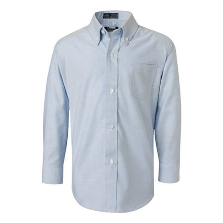 French Toast E9002 Boy's Long Sleeve Oxford Shirt - Blue - 18