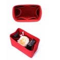 thumbnail image 5 of Bolsa de almacenamiento de fieltro, organizador de bolsa de maquillaje, bolsa de almacenamiento de cosméticos portátil, color rojo, M, 5 of 5